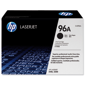 Hewlett Packard [HP] No. 96A Laser Toner Cartridge Page Life 5000pp Black Ref C4096A