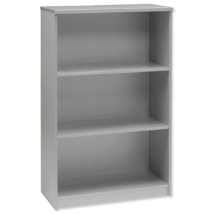 Tercel Eyas Medium Bookcase with Adjustable Shelves W800xD400xH1300mm Silver
