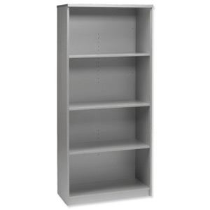 Tercel Eyas Tall Bookcase with Adjustable Shelves W800xD400xH1830mm Silver