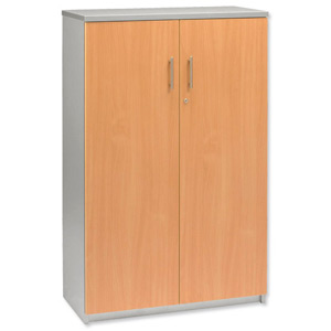 Tercel Eyas Medium Cupboard with Lockable Doors W800xD400xH1300mm Beech