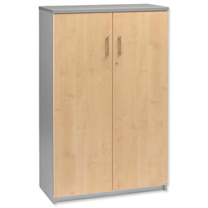 Tercel Eyas Medium Cupboard with Lockable Doors W800xD400xH1300mm Maple