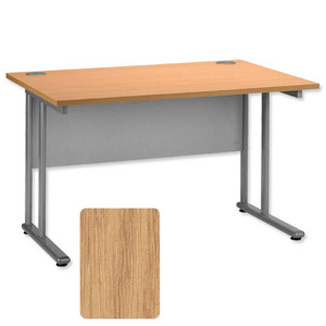 Tercel Eyas Cantilever Desk Rectangular W1200xD800xH720mm Oak