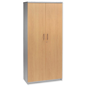 Tercel Eyas Tall Cupboard with Lockable Doors W800xD400xH1830mm Oak