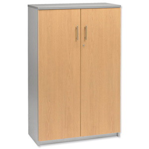 Tercel Eyas Medium Cupboard with Lockable Doors W800xD400xH1300mm Oak