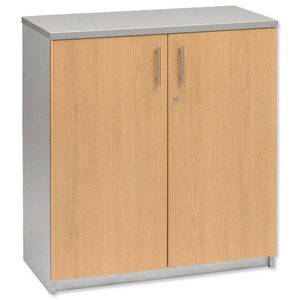 Tercel Eyas Low Cupboard with Lockable Doors W800xD400xH890mm Oak