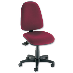 Trexus Office Operator Chair Asynchronous High Back H500mm W460xD430xH460-580mm Burgundy