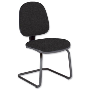 Trexus Office Visitors Chair Medium Back H300mm Seat W460xD430xH480mm Charcoal