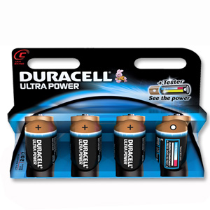 Duracell Ultra Power MX1400 Battery Alkaline 1.5V C Ref 81235528 [Pack 4]