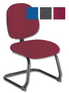 Trexus Intro Visitors Chair Cantilever Medium Back H410mm W490xD450xH460mm Claret