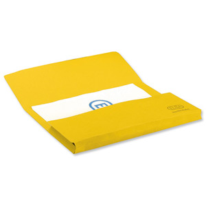 Elba Bright Manilla Document Wallet 285gsm Capacity 32mm Foolscap Yellow Ref 100090141 [Pack 25]