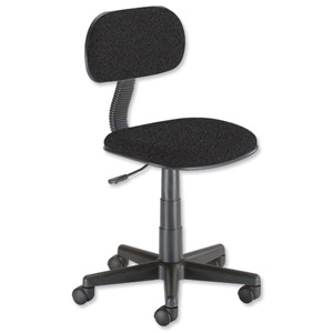 Trexus Intro Typist Chair Back H220mm Seat W410xD390xH405-520mm Charcoal Ref 10001-03