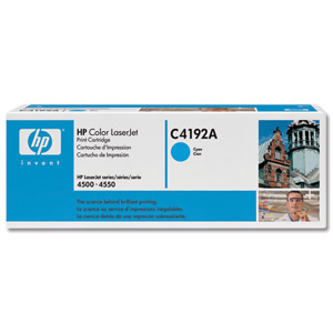 Hewlett Packard [HP] Laser Toner Cartridge Page Life 6000pp Cyan [for LaserJet 4500 Series] Ref C4192A