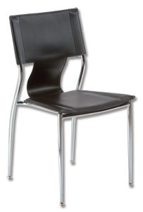 Sonix Utica Visitors Chair H420mm W465xD420xH450mm Black