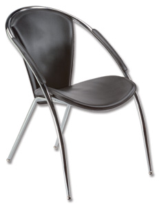 Sonix Toledo Visitors Chair H450mm W500xD440xH440mm Black