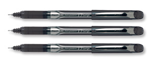 Pilot V7 Rollerball Pen Rubber Grip Needle Point 0.7mm Tip 0.5mm Line Black Ref BXGPNV701 [Pack 12]