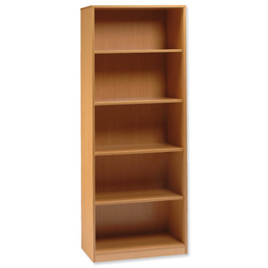 Influx Basic Standard Bookcase Tall W740xD390xH1890mm Beech