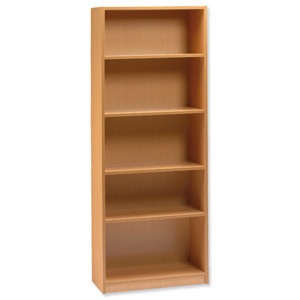 Influx Basic Budget Bookcase Tall W680xD290xH1750mm Beech