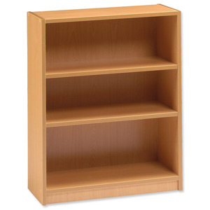 Influx Basic Budget Bookcase Low W680xD290xH855mm Beech