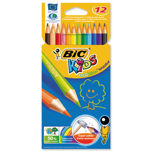 Bic Kids Evolution Pencils Colour Splinter-proof Wood-free Vivid Assorted Ref 829029 [Wallet 12]