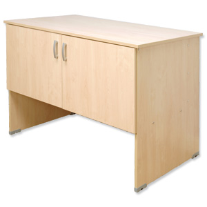 Tercel Post Room Table with Cupboard W1280xD800xH870mm Maple