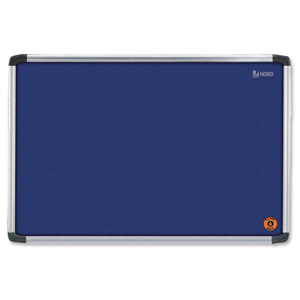 Nobo Euro Plus Noticeboard Flamesafe Class 0 for Pins plus Hook and Loop W924xH615mm Blue Ref 1902399