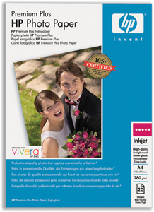 Hewlett Packard [HP] Premium Plus Photo Paper Glossy 280gsm A4 Ref C6832A [20 Sheets]