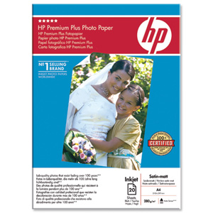 Hewlett Packard [HP] Premium Plus Photo Paper Satin-Matt 280gsm A4 Ref C6951A [20 Sheets]