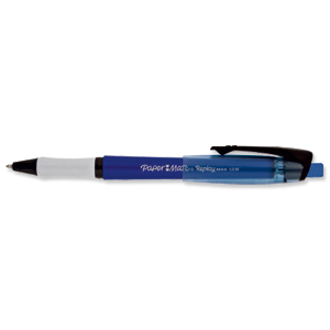 Paper Mate Replay.Max Ball Pen Erasable 1.0mm Tip 0.7mm Line Blue Ref S0835220 [Pack 12]