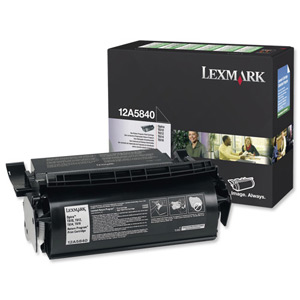 Lexmark Laser Toner Cartridge Return Program Page Life 10000pp Black [for Optra T] Ref 12A5840