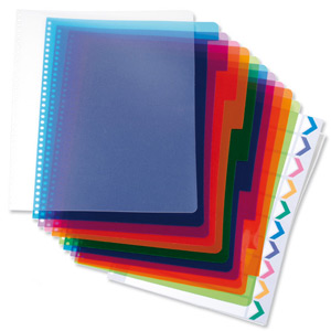 GBC Binding Divider Set with Dividers 10-Part Translucent and 2x Covers A4 Clear Ref 4400386