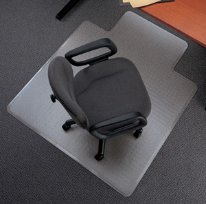 5 Star Chair Mat Carpet Protection PVC W900xD1200mm Clear/Transparent