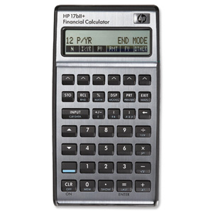 Hewlett Packard [HP] Calculator Financial RPN Algebraic 2 Line 28K Memory Ref HP17Bllplus