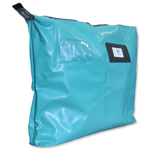 Versapak Mailing Pouch Gusseted Bulk Volume Sealable with Window PVC 510x406x75mm Green Ref CG6 GRS