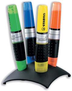 Stabilo Boss Luminator Highlighter Desk Set Double Capacity Assorted Ref 7104-2 [4 Colours]