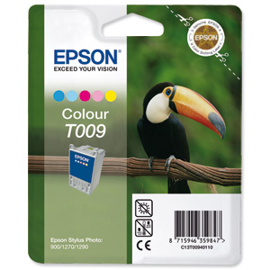 Epson T009 Inkjet Cartridge Intellidge Toucan Page Life 330pp Colour Ref C13T00940110 Ident: 803B