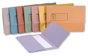 Concord Document Wallet Half Flap 285gsm Capacity 38mm Foolscap Mauve Ref 31214 [Pack 50]