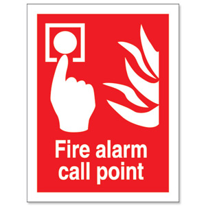 Stewart Superior Fire Alarm Call Point Self Adhesive Sign Ref FF073PVC