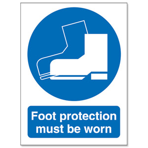 Stewart Superior Foot Protection Must Be Worn Self Adhesive Sign Ref M003SAV