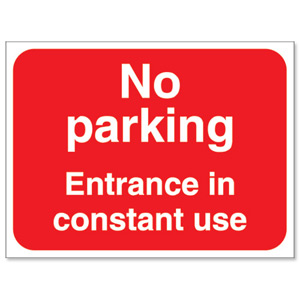 Stewart Superior Outdoor No Parking Entrance In Use Sign Foamboard Ref FB041