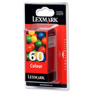 Lexmark No. 60 Inkjet Cartridge Page Life 225pp Colour Ref 17G0060