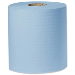 Centrefeed Hand Towel Rolls Single Ply 200mmx300m Blue Ref J96154D [Pack 6]