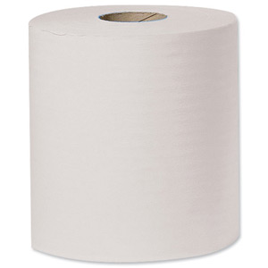 Centrefeed Hand Towel Rolls Single Ply 200mmx300m White Ref J96133D [Pack 6]