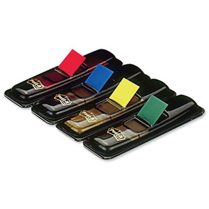Post-it Small Index Flags Repositionable W12xH43mm Standard Colours Ref 683-4 [Pack 140]