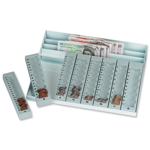 Coin Tray and Banknote Holder Metal Base and Styrene Trays
