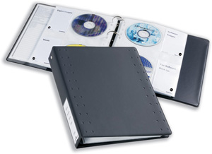 Durable CD and DVD Pocket for Index 40 Ring Binder Capacity 4 Disks A4 Clear Ref 5222/19 [Pack 5]