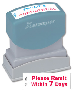 Xstamper Word Stamp Pre-inked Reinkable - Please Remit - W42xD13mm Ref X1852