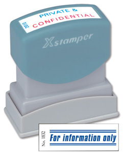 Xstamper Word Stamp Pre-inked Reinkable - For Information Only - W42xD13mm Ref X1832