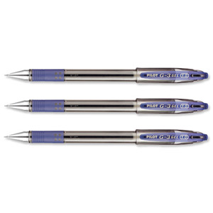 Pilot G-310 Gel Rollerball Pen Refillable Rubber Grip 1.0mm Tip 0.6mm Line Blue Ref 057101203 [Pack 12]