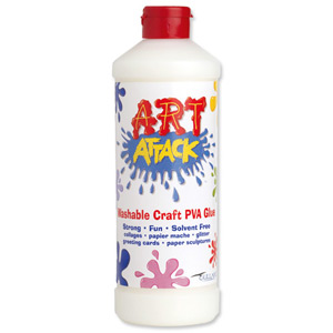 Pritt Art Attack PVA Glue Safe Solvent-free Washable 175ml Bottle Ref 260961
