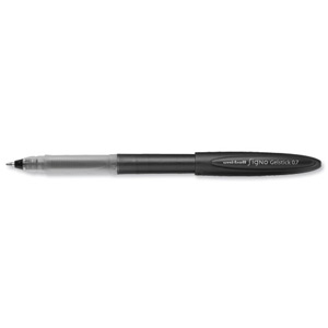Uni-ball UM170 SigNo Gelstick Rollerball Pen 0.7mm Tip 0.4mm Line Black Ref 9003000 [Pack 12]